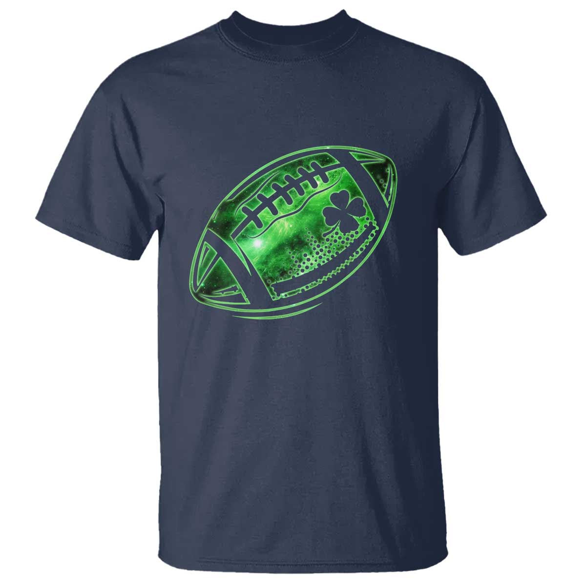 Lucky Shamrock Football T Shirt Irish Clover St Patricks Day Sport Lover TS02 Navy Print Your Wear