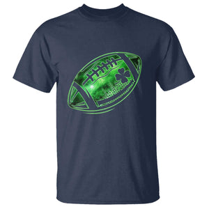 Lucky Shamrock Football T Shirt Irish Clover St Patricks Day Sport Lover TS02 Navy Print Your Wear