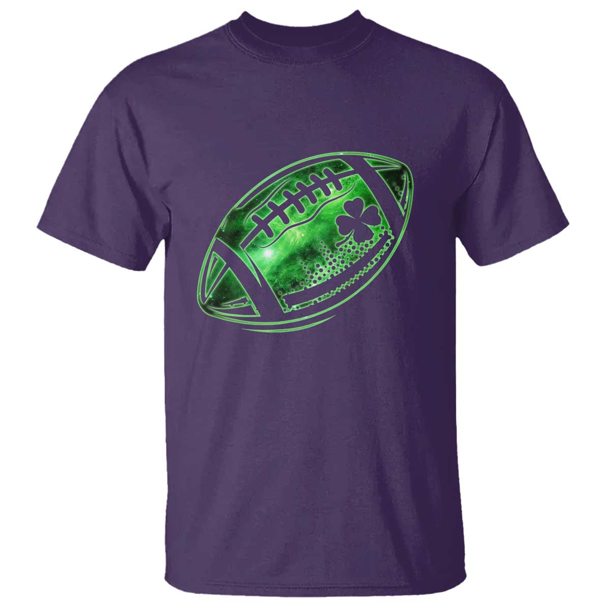 Lucky Shamrock Football T Shirt Irish Clover St Patricks Day Sport Lover TS02 Purple Print Your Wear