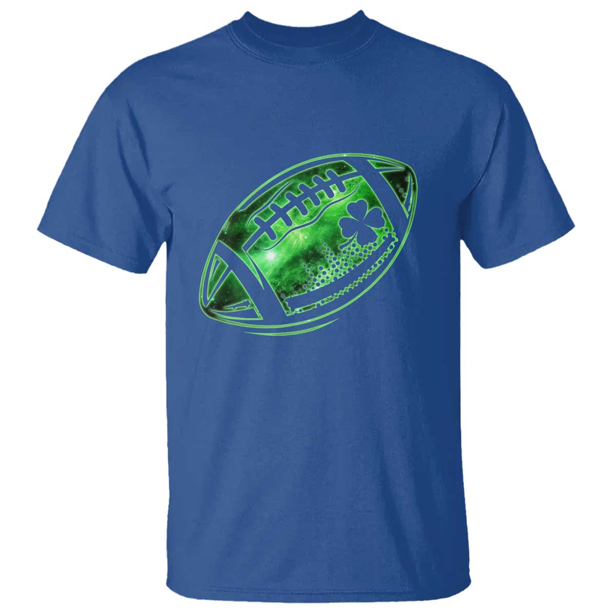 Lucky Shamrock Football T Shirt Irish Clover St Patricks Day Sport Lover TS02 Royal Blue Print Your Wear
