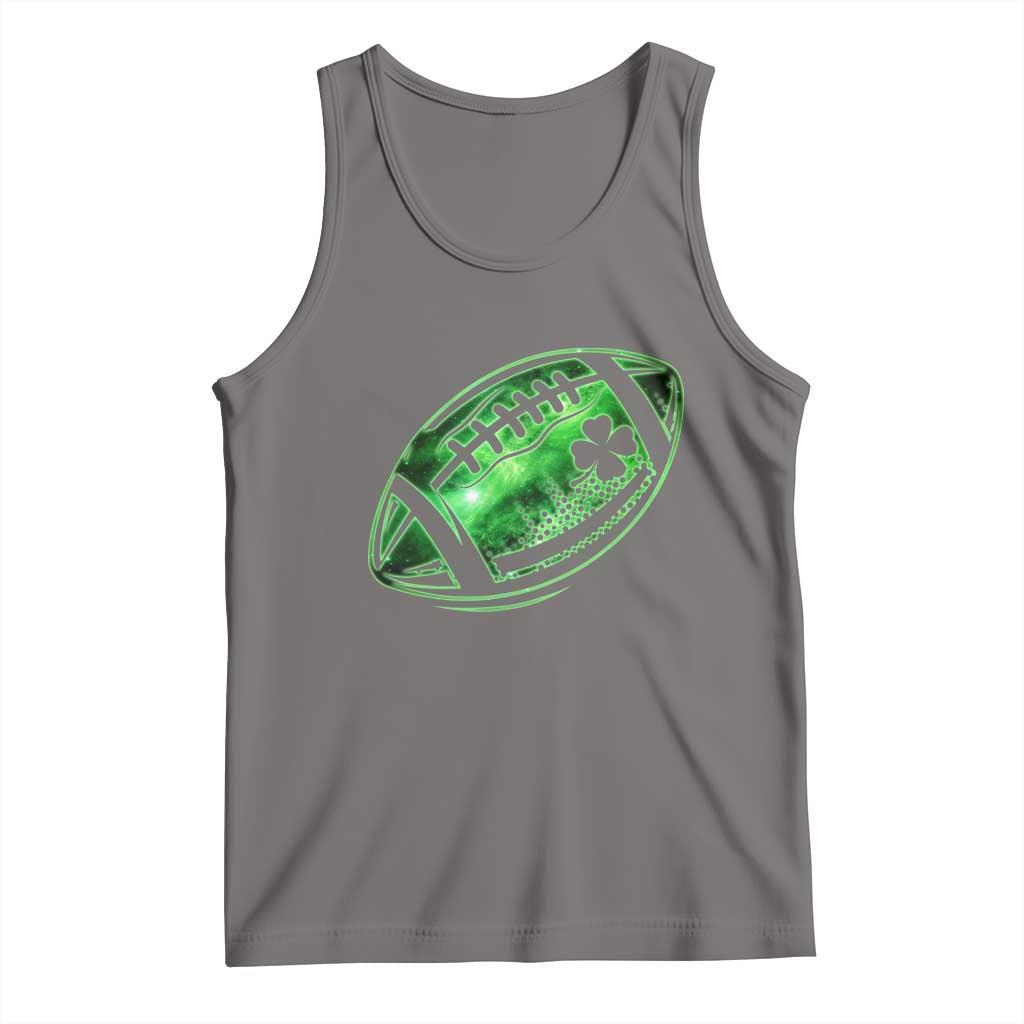 Lucky Shamrock Football Tank Top Irish Clover St Patricks Day Sport Lover TS02 Deep Heather Print Your Wear