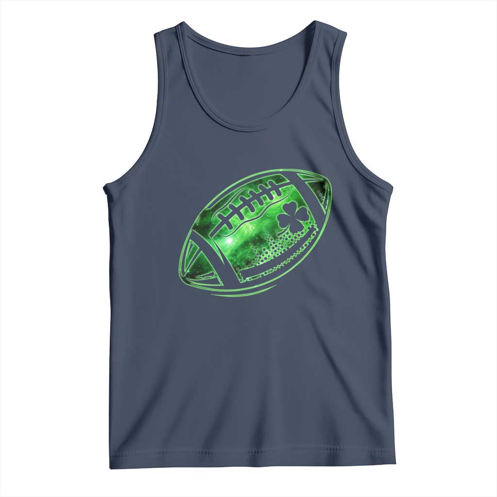 Lucky Shamrock Football Tank Top Irish Clover St Patricks Day Sport Lover TS02 Navy Print Your Wear