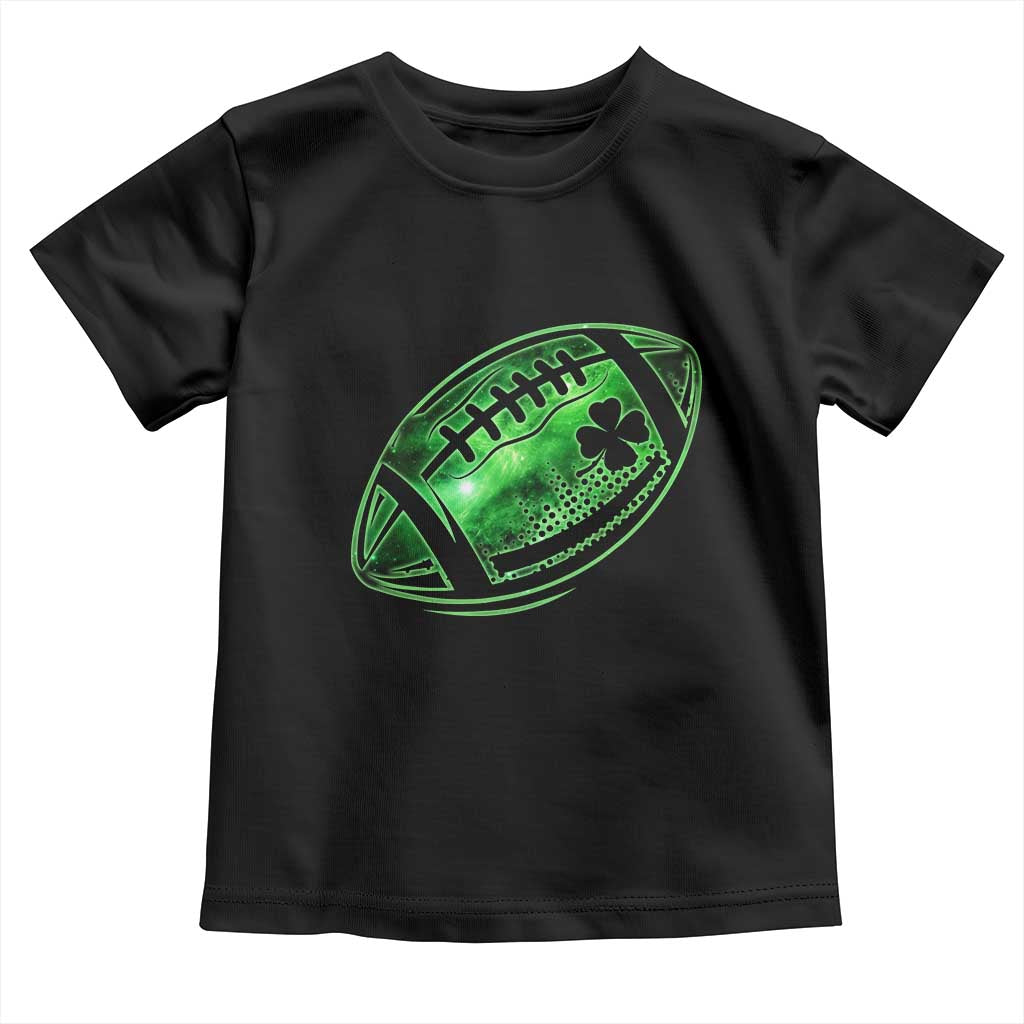 Lucky Shamrock Football Toddler T Shirt Irish Clover St Patricks Day Sport Lover TS02 Black Print Your Wear