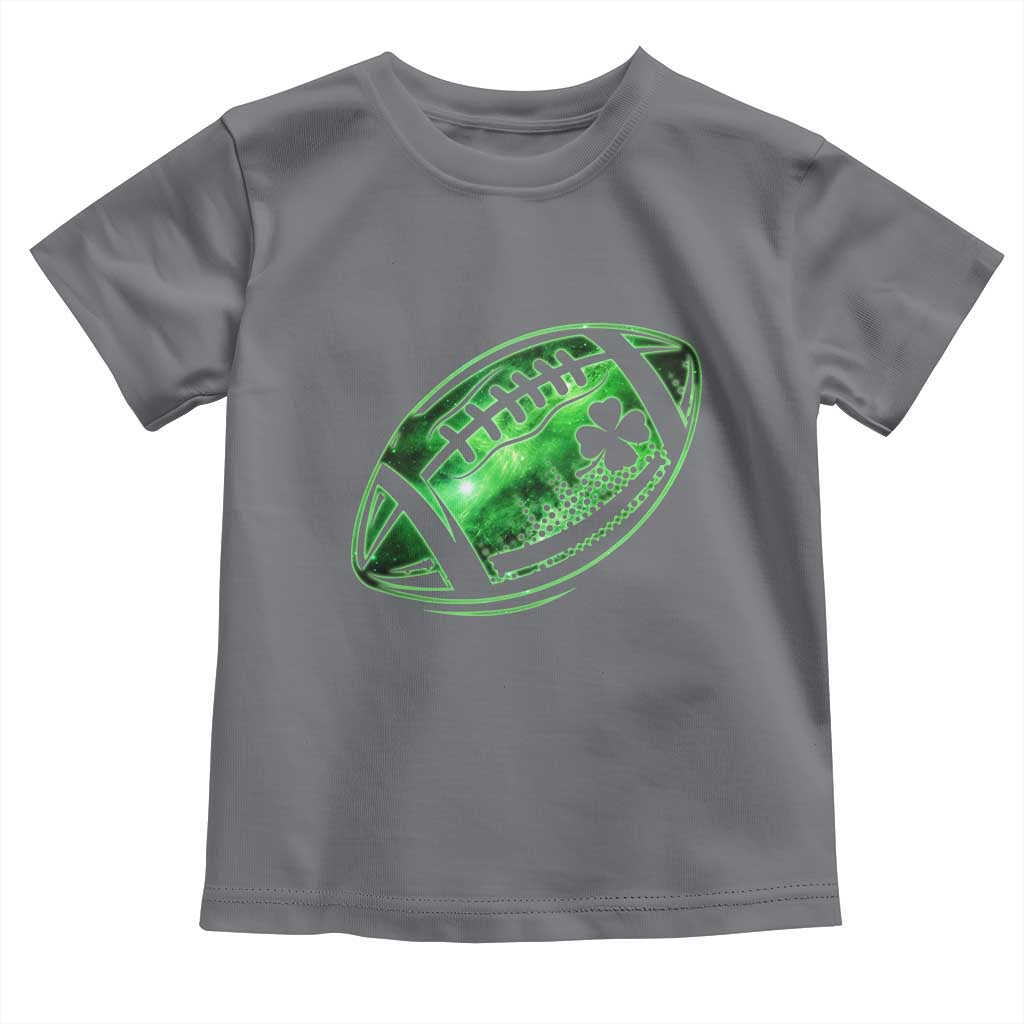 Lucky Shamrock Football Toddler T Shirt Irish Clover St Patricks Day Sport Lover TS02 Charcoal Print Your Wear