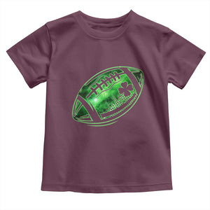 Lucky Shamrock Football Toddler T Shirt Irish Clover St Patricks Day Sport Lover TS02 Maroon Print Your Wear