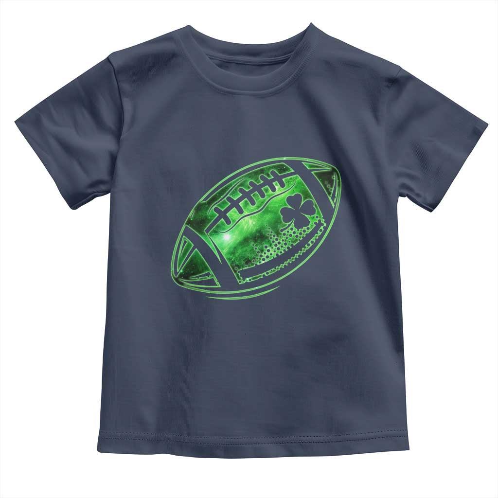 Lucky Shamrock Football Toddler T Shirt Irish Clover St Patricks Day Sport Lover TS02 Navy Print Your Wear