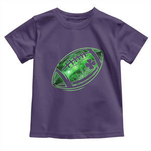 Lucky Shamrock Football Toddler T Shirt Irish Clover St Patricks Day Sport Lover TS02 Purple Print Your Wear