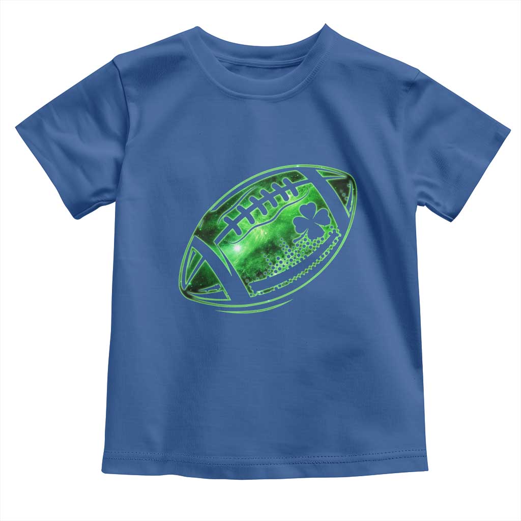 Lucky Shamrock Football Toddler T Shirt Irish Clover St Patricks Day Sport Lover TS02 Royal Blue Print Your Wear