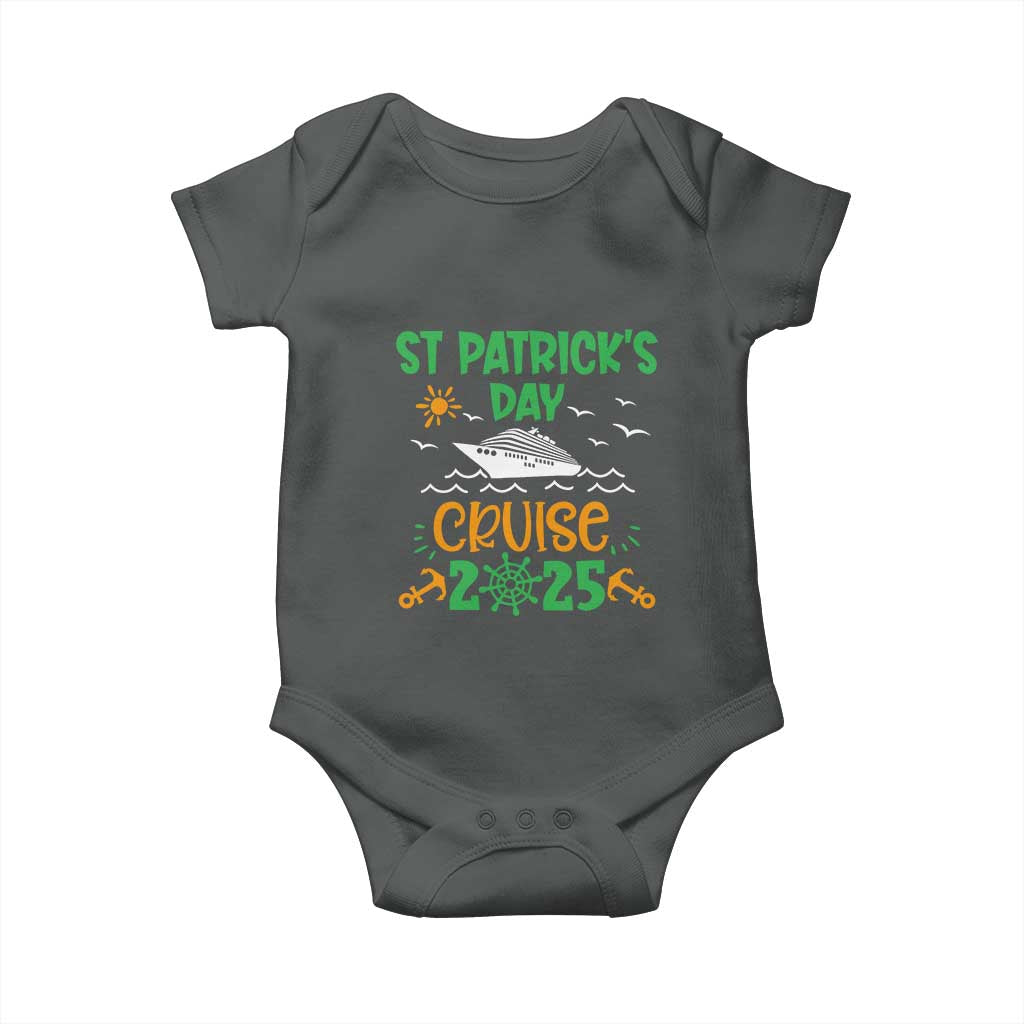 St Patricks Day Cruise Squad 2025 Matching Family Baby Onesie TS02 Dark Heather Print Your Wear