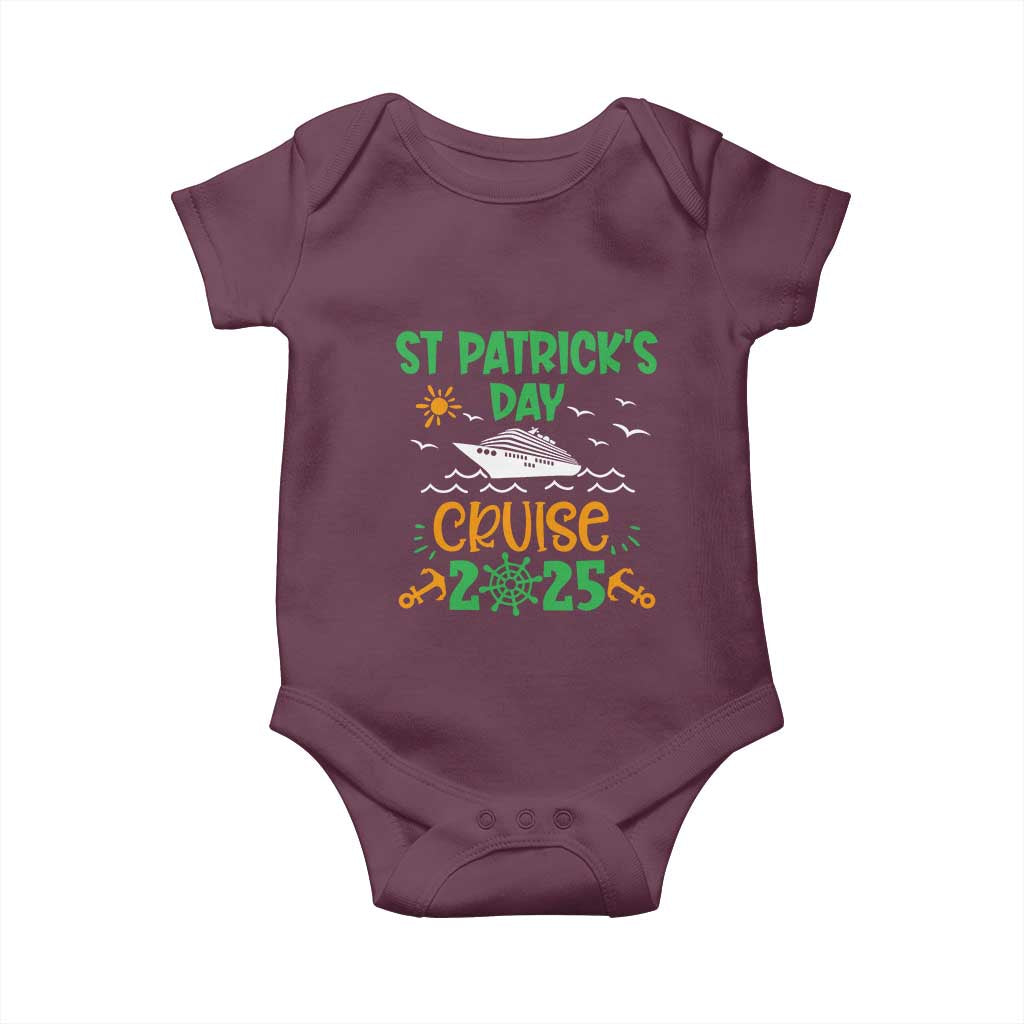 St Patricks Day Cruise Squad 2025 Matching Family Baby Onesie TS02 Maroon Print Your Wear