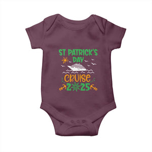 St Patricks Day Cruise Squad 2025 Matching Family Baby Onesie TS02 Maroon Print Your Wear
