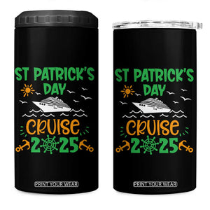 St Patricks Day Cruise Squad 2025 Matching Family 4 in 1 Can Cooler Tumbler TS02 One Size: 16 oz Black Print Your Wear