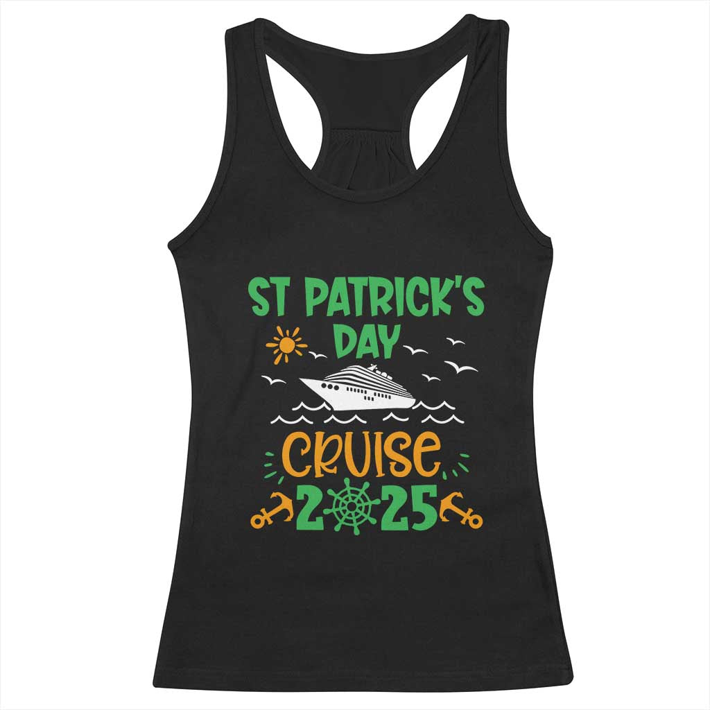 St Patricks Day Cruise Squad 2025 Matching Family Racerback Tank Top TS02 Black Print Your Wear