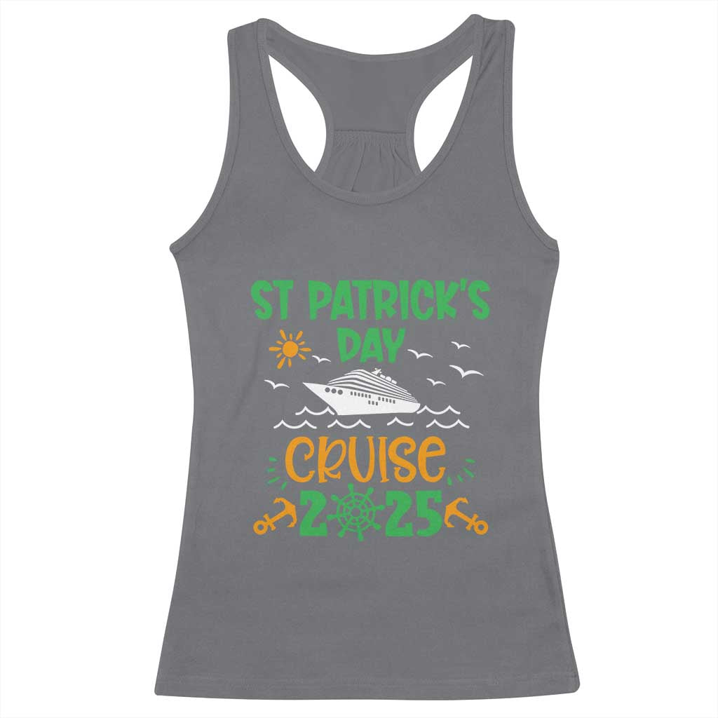 St Patricks Day Cruise Squad 2025 Matching Family Racerback Tank Top TS02 Charcoal Print Your Wear