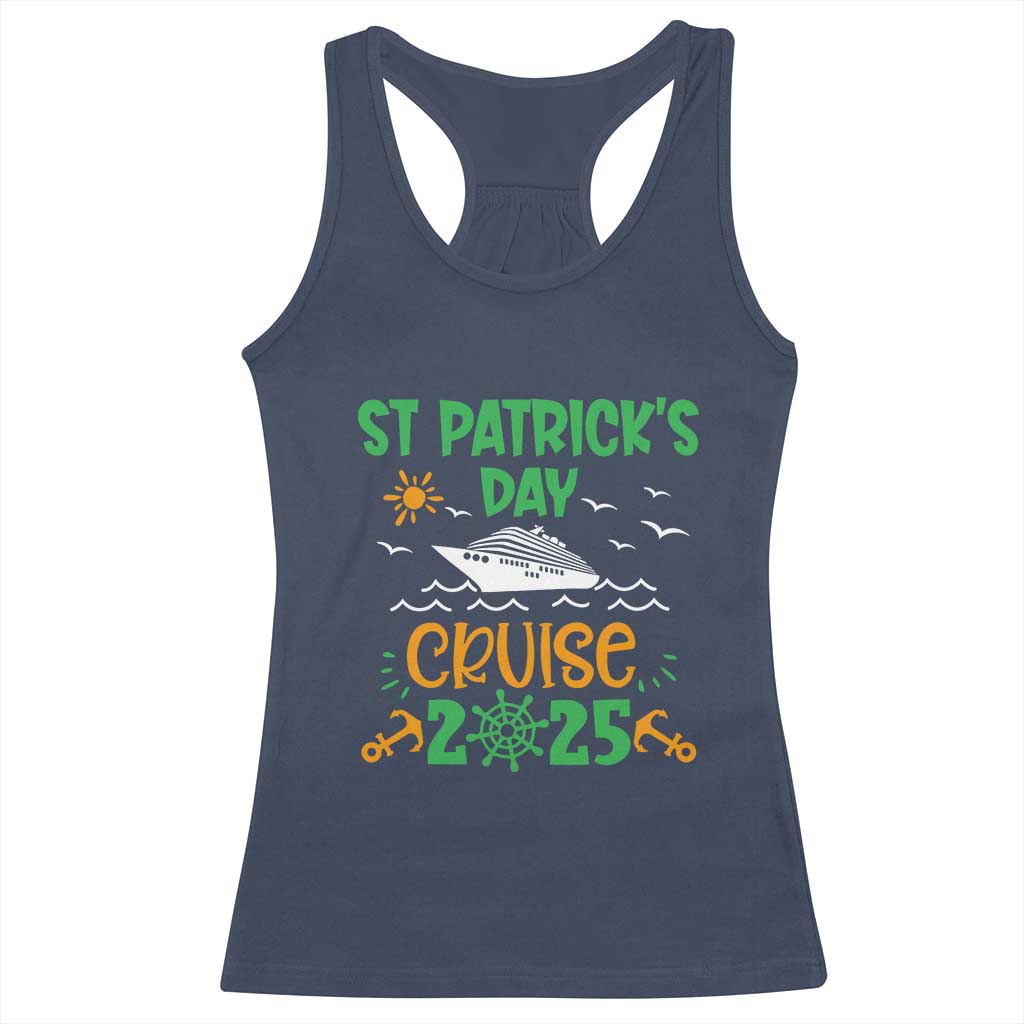 St Patricks Day Cruise Squad 2025 Matching Family Racerback Tank Top TS02 Navy Print Your Wear