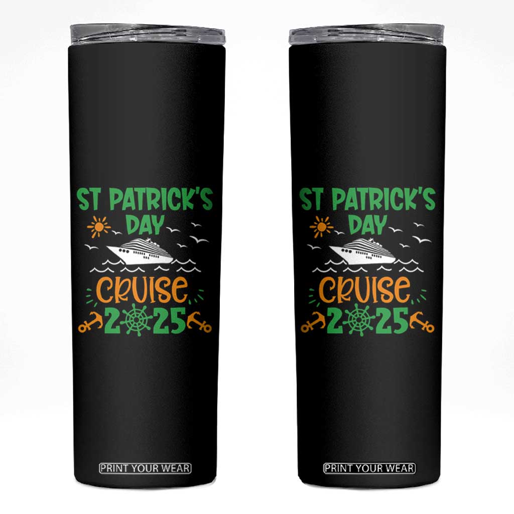 St Patricks Day Cruise Squad 2025 Matching Family Skinny Tumbler TS02 Black Print Your Wear