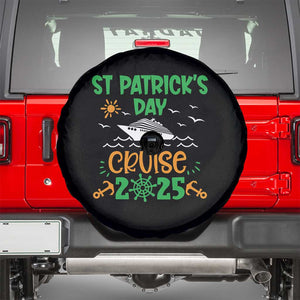 St Patricks Day Cruise Squad 2025 Matching Family Spare Tire Cover TS02 Black Print Your Wear