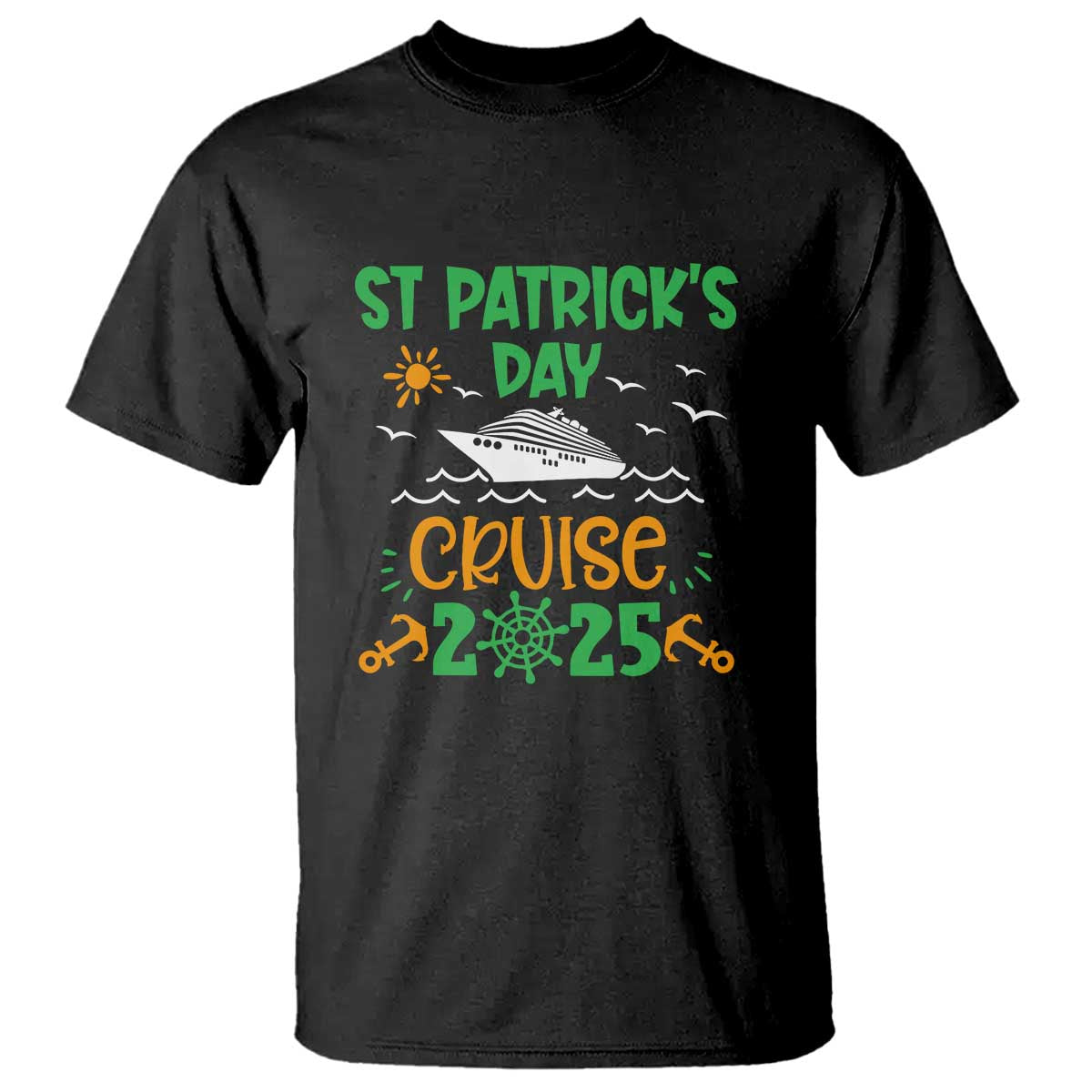 St Patricks Day Cruise Squad 2025 Matching Family T Shirt TS02 Black Print Your Wear