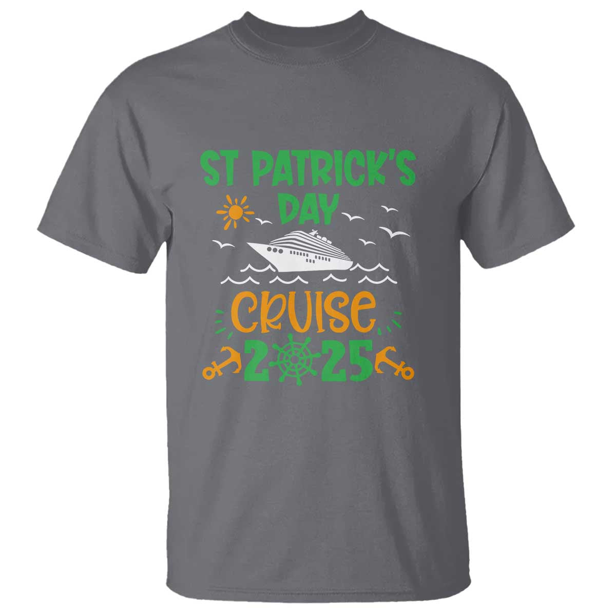 St Patricks Day Cruise Squad 2025 Matching Family T Shirt TS02 Charcoal Print Your Wear