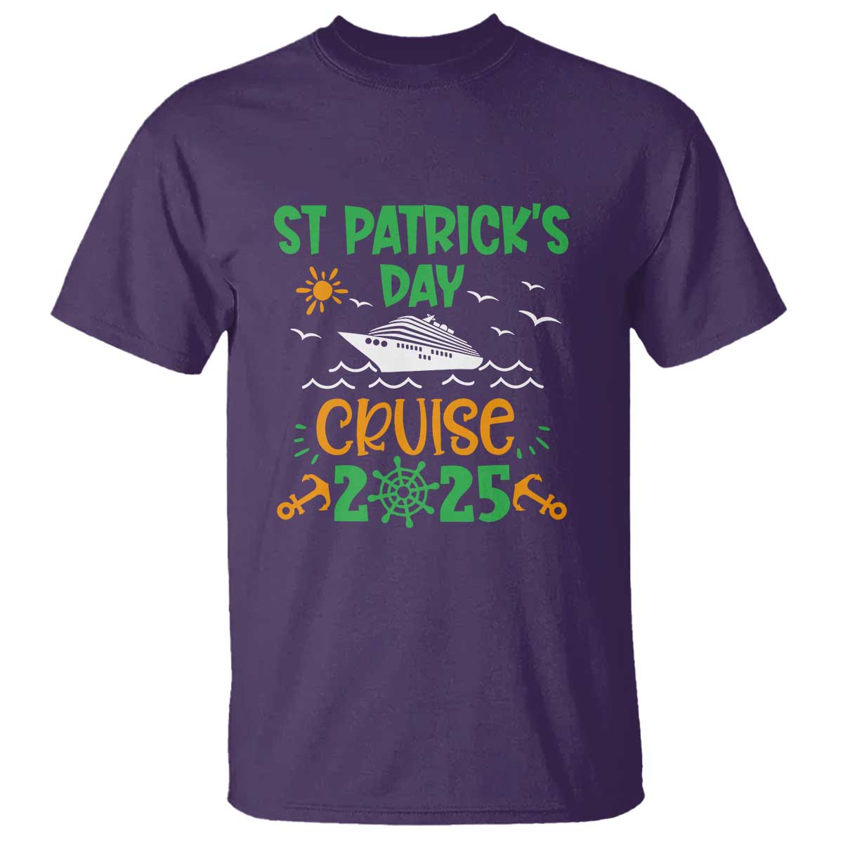 St Patricks Day Cruise Squad 2025 Matching Family T Shirt TS02 Purple Print Your Wear