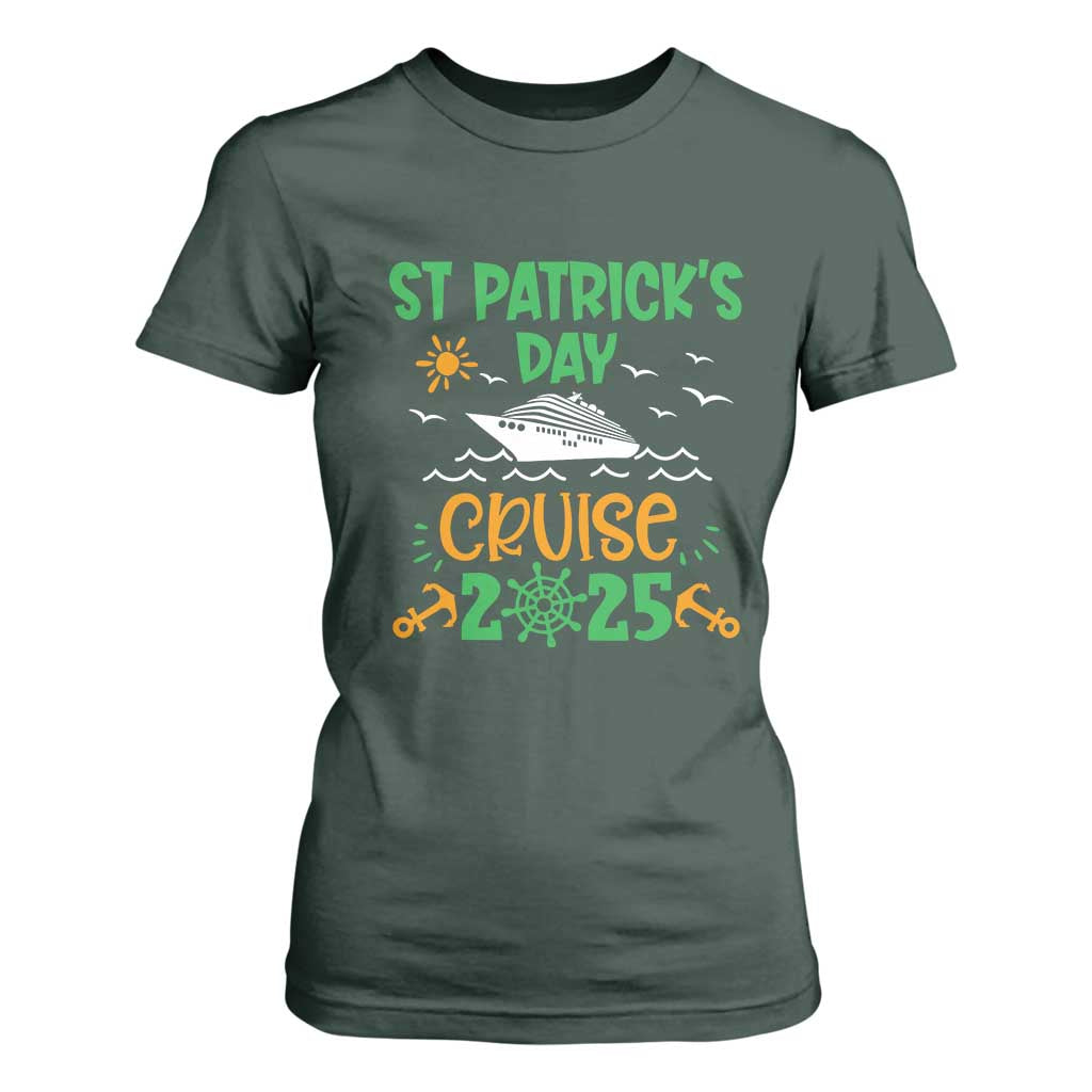 St Patricks Day Cruise Squad 2025 Matching Family T Shirt For Women TS02 Dark Forest Green Print Your Wear