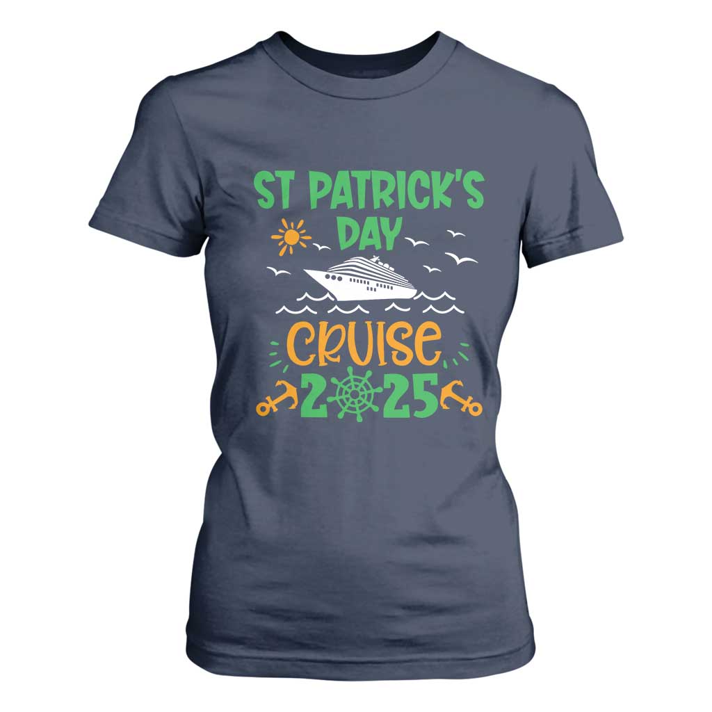 St Patricks Day Cruise Squad 2025 Matching Family T Shirt For Women TS02 Navy Print Your Wear