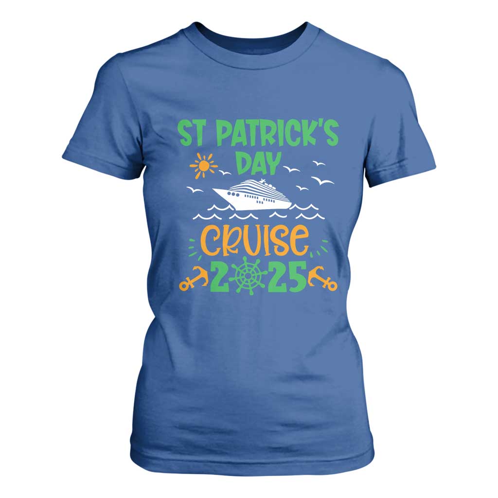 St Patricks Day Cruise Squad 2025 Matching Family T Shirt For Women TS02 Royal Blue Print Your Wear