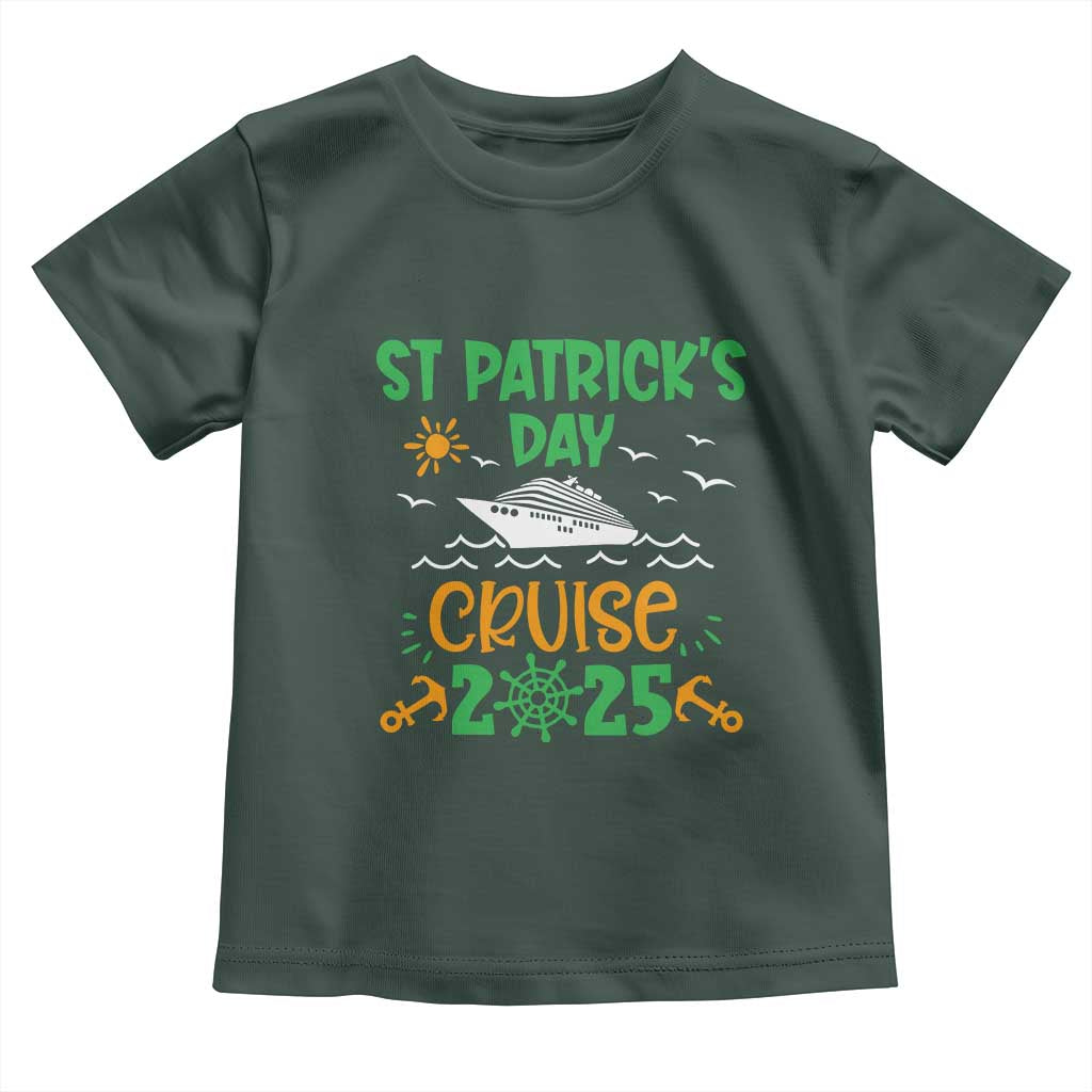 St Patricks Day Cruise Squad 2025 Matching Family Toddler T Shirt TS02 Dark Forest Green Print Your Wear