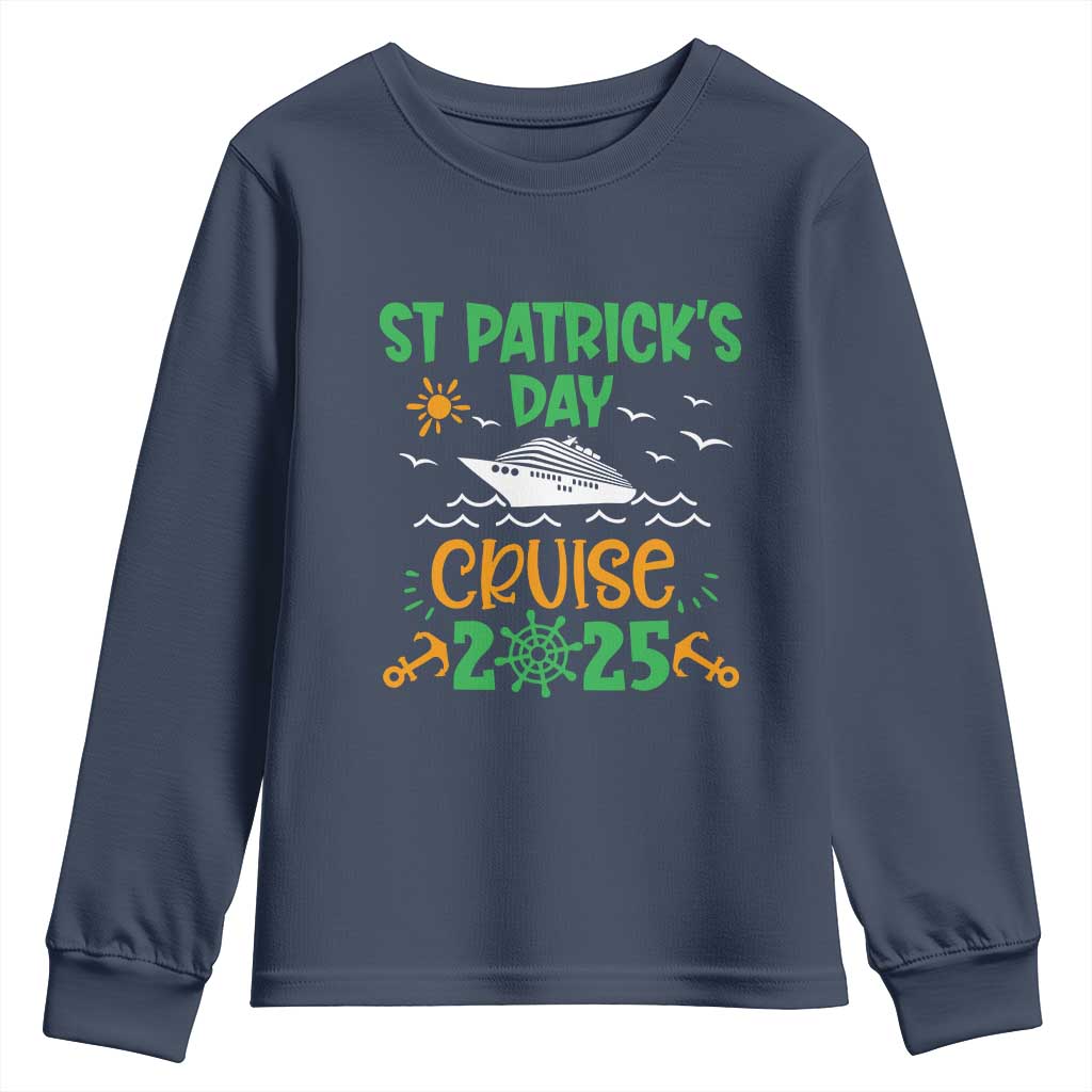 St Patricks Day Cruise Squad 2025 Matching Family Youth Sweatshirt TS02 Navy Print Your Wear