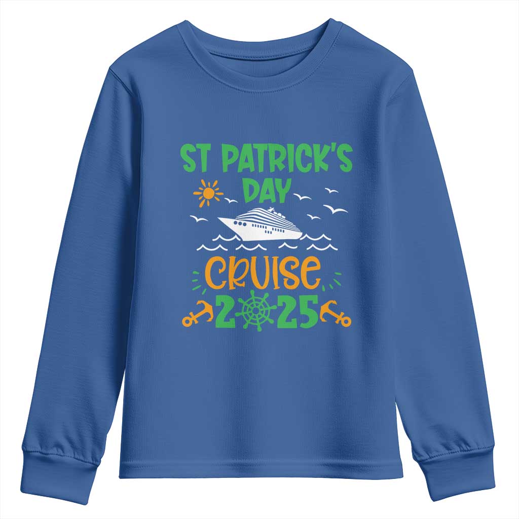 St Patricks Day Cruise Squad 2025 Matching Family Youth Sweatshirt TS02 Royal Blue Print Your Wear