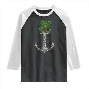 Lucky Shamrock Anchor Raglan Shirt Leprechaun Cruise Squad St. Patrick's Day TS02 Black White Print Your Wear
