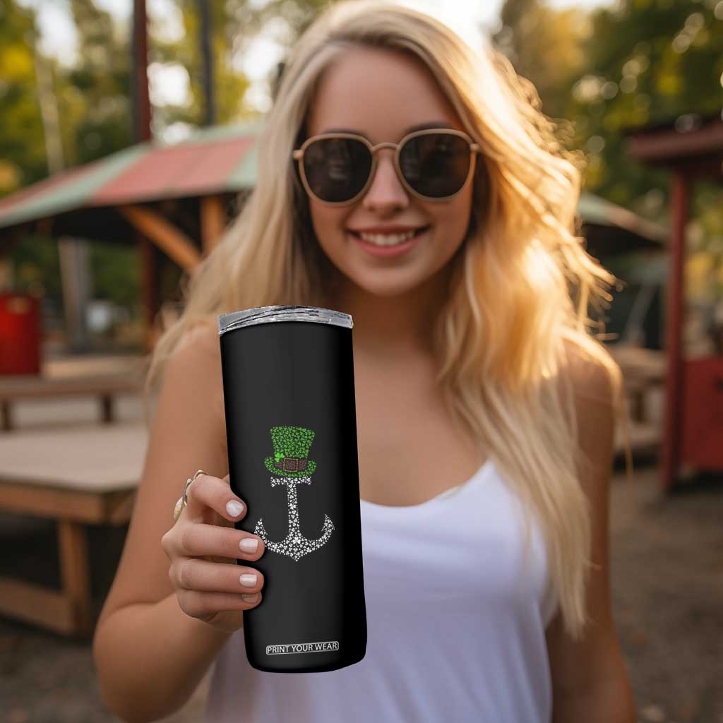 Lucky Shamrock Anchor Skinny Tumbler Leprechaun Cruise Squad St. Patrick's Day TS02 Print Your Wear