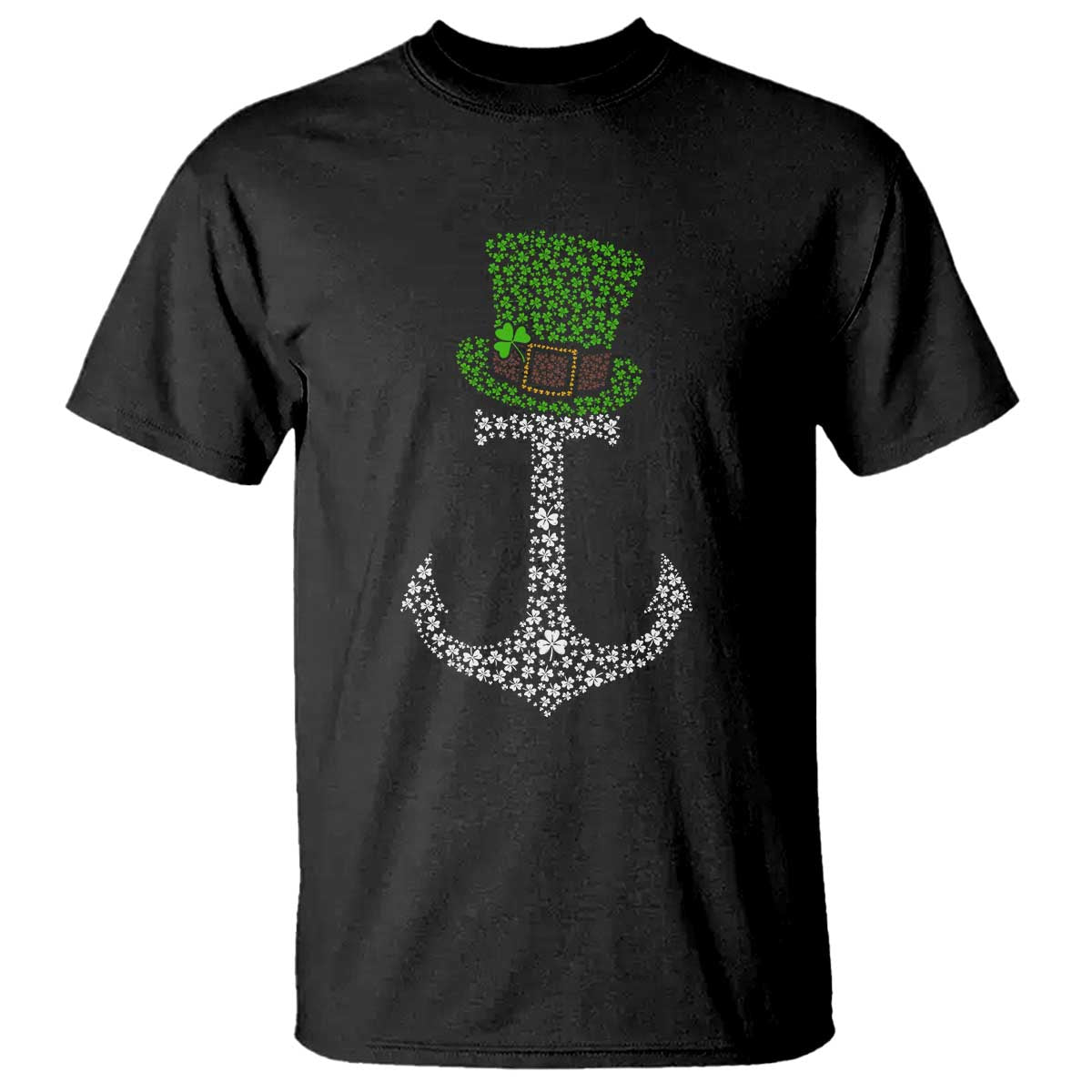Lucky Shamrock Anchor T Shirt Leprechaun Cruise Squad St. Patrick's Day TS02 Black Print Your Wear