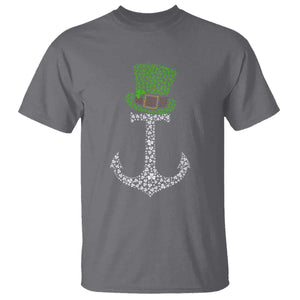 Lucky Shamrock Anchor T Shirt Leprechaun Cruise Squad St. Patrick's Day TS02 Charcoal Print Your Wear