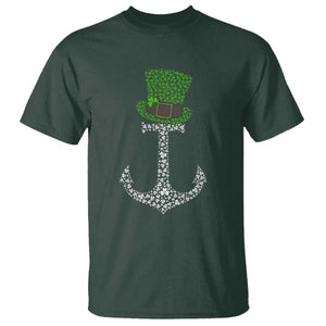 Lucky Shamrock Anchor T Shirt Leprechaun Cruise Squad St. Patrick's Day TS02 Dark Forest Green Print Your Wear