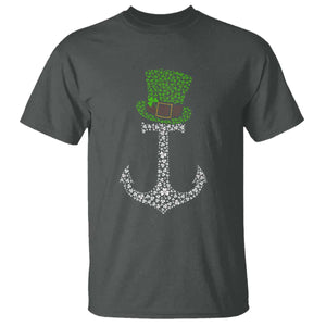 Lucky Shamrock Anchor T Shirt Leprechaun Cruise Squad St. Patrick's Day TS02 Dark Heather Print Your Wear