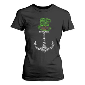 Lucky Shamrock Anchor T Shirt For Women Leprechaun Cruise Squad St. Patrick's Day TS02 Black Print Your Wear