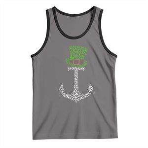Lucky Shamrock Anchor Tank Top Leprechaun Cruise Squad St. Patrick's Day TS02 Deep Heather Black Print Your Wear