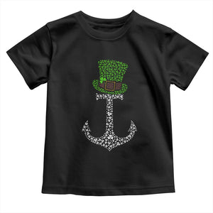 Lucky Shamrock Anchor Toddler T Shirt Leprechaun Cruise Squad St. Patrick's Day TS02 Black Print Your Wear