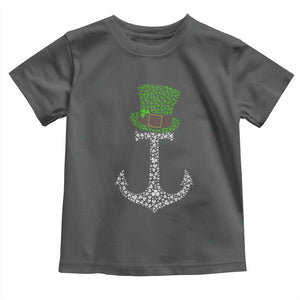 Lucky Shamrock Anchor Toddler T Shirt Leprechaun Cruise Squad St. Patrick's Day TS02 Dark Heather Print Your Wear