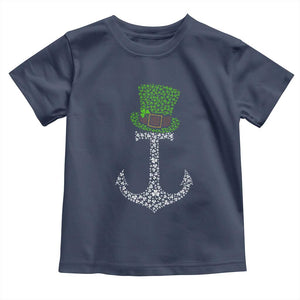 Lucky Shamrock Anchor Toddler T Shirt Leprechaun Cruise Squad St. Patrick's Day TS02 Navy Print Your Wear