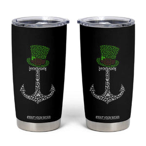 Lucky Shamrock Anchor Tumbler Cup Leprechaun Cruise Squad St. Patrick's Day TS02 Black Print Your Wear