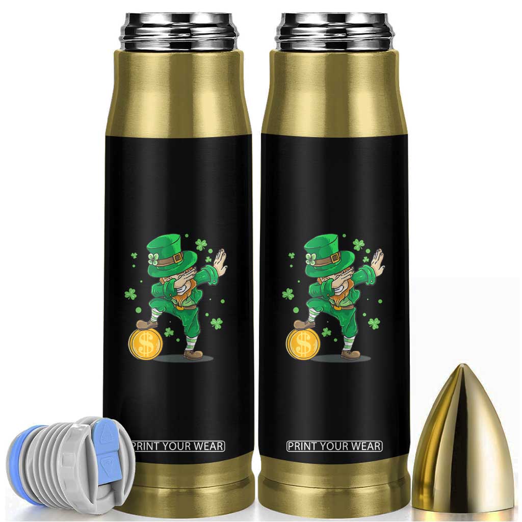 Cute Dabbing Leprechaun Bullet Tumbler Funny St Patricks Day TS02 Black Print Your Wear