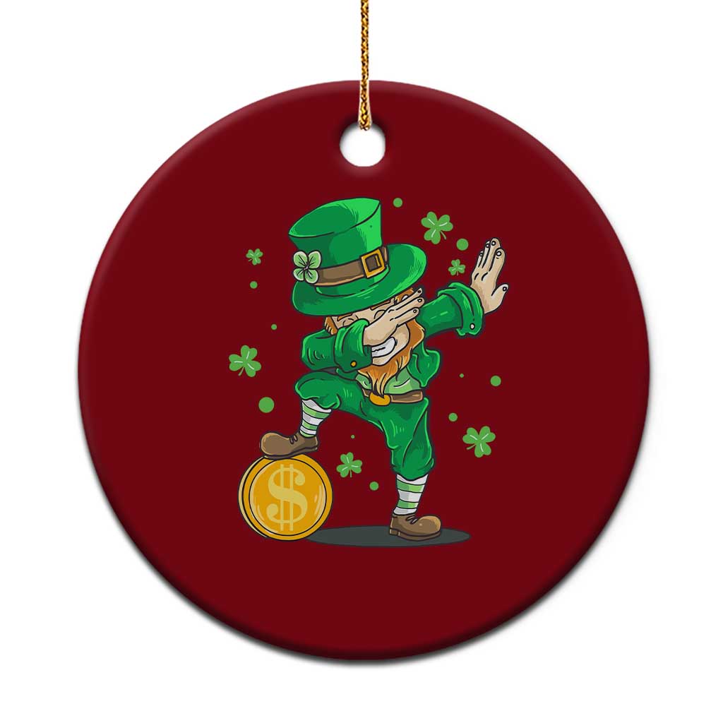 Cute Dabbing Leprechaun Ceramic Ornament Funny St Patricks Day TS02 1pc Red Print Your Wear