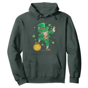 Cute Dabbing Leprechaun Hoodie Funny St Patricks Day TS02 Dark Forest Green Print Your Wear