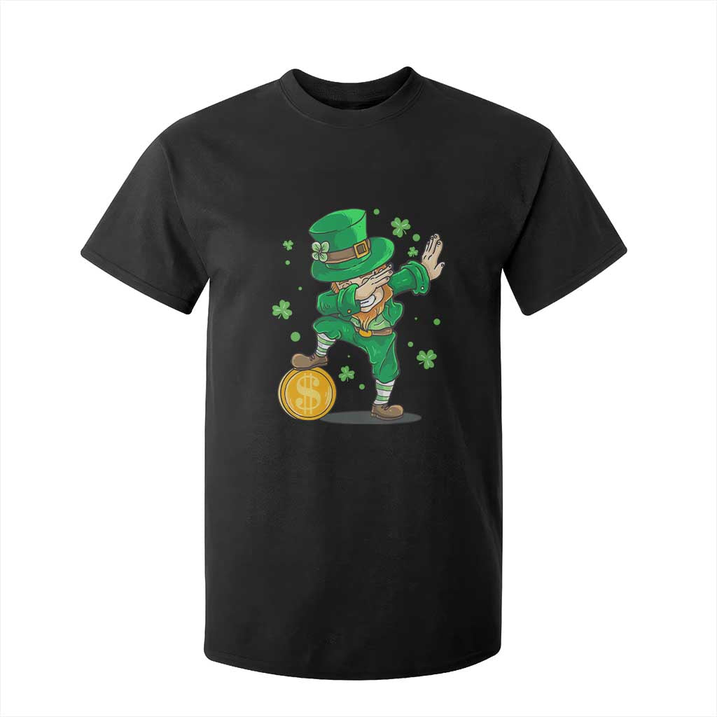 Cute Dabbing Leprechaun T Shirt For Kid Funny St Patricks Day TS02 Black Print Your Wear