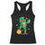Cute Dabbing Leprechaun Racerback Tank Top Funny St Patricks Day TS02 Black Print Your Wear