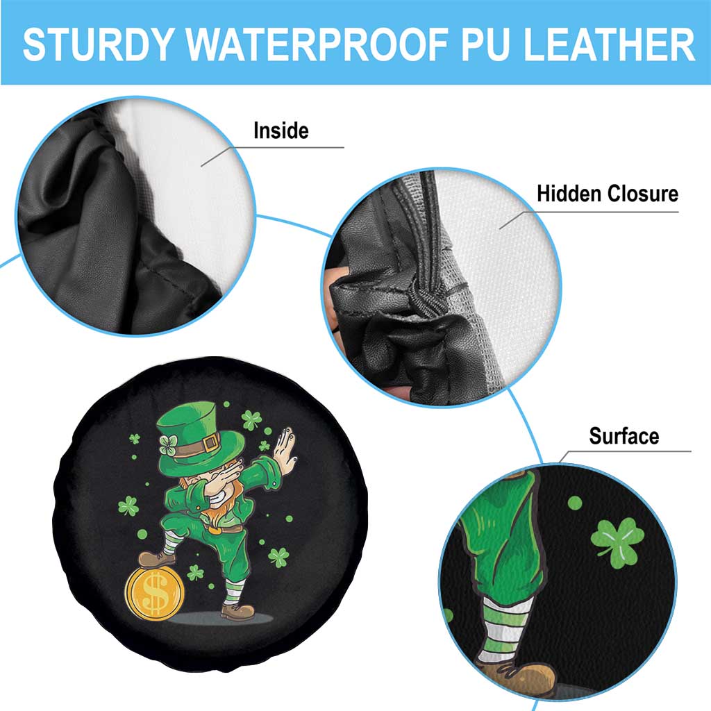 Cute Dabbing Leprechaun Spare Tire Cover Funny St Patricks Day TS02 Print Your Wear