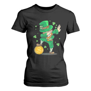 Cute Dabbing Leprechaun T Shirt For Women Funny St Patricks Day TS02 Black Print Your Wear