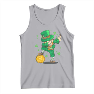 Cute Dabbing Leprechaun Tank Top Funny St Patricks Day TS02 Athletic Heather Print Your Wear